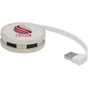 Kenzu wheat straw USB hub, Natural (Eletronics cables, adapters)