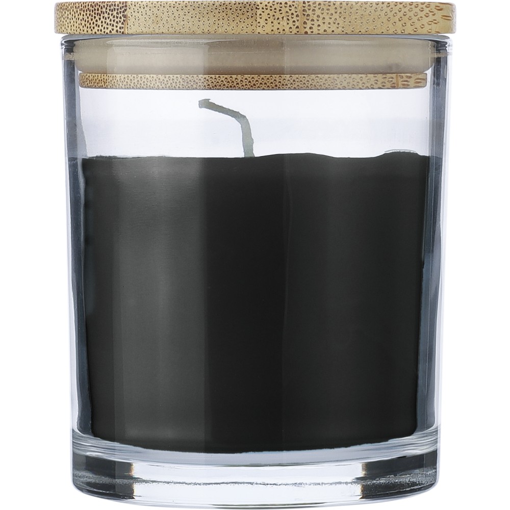 Glass candle Riven, black (Kerzen)