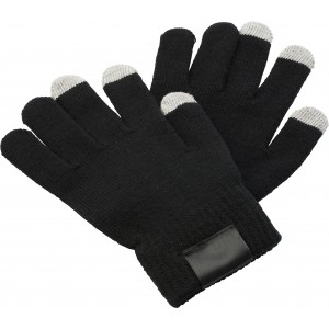 Handschuhe aus Acryl Elena, Schwarz
