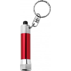 Aluminium 2-in-1 key holder Audrey, red (Keychains)