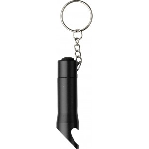 Aluminium 2-in-1 key holder Carla, black (Keychains)