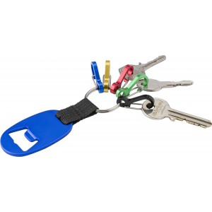 Aluminium 2-in-1 key holder Courtney, blue (Keychains)