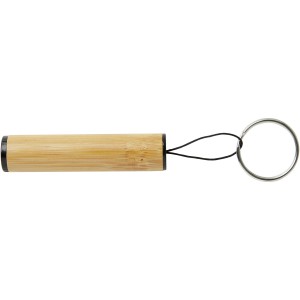 Cane bamboo key ring with light, Natural (Keychains)