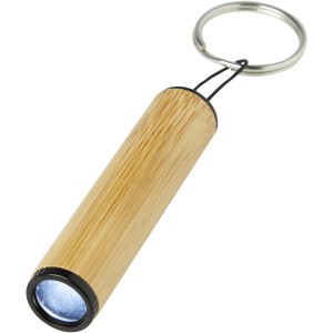 Cane bamboo key ring with light, Natural (Keychains)