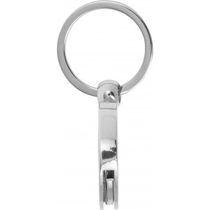 Metal 2-in-1 key holder Christie, silver (Keychains)