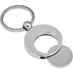 Metal 2-in-1 key holder Christie, silver (Keychains)