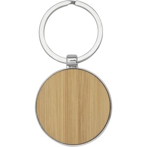 Nino bamboo round keychain, Wood (Keychains)