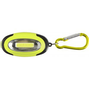 Plastic light with 6 powerful COB LED lights, lime (Keychains)