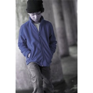 KIDS' FULL ZIP FLEECE JACKET, Navy (Polar pullovers)