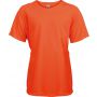 KIDS' SHORT SLEEVED SPORTS T-SHIRT, Fluorescent Orange