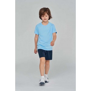 KIDS' SHORT SLEEVED SPORTS T-SHIRT, Wine (T-shirt, mixed fiber, synthetic)