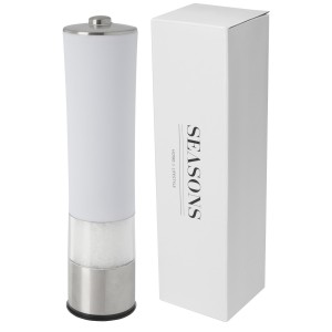 Kirkenes electric salt or pepper mill, White (Metal kitchen equipments)