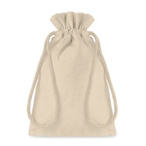 Small Cotton draw cord bag, Beige <font size=1>[ENG]</font>