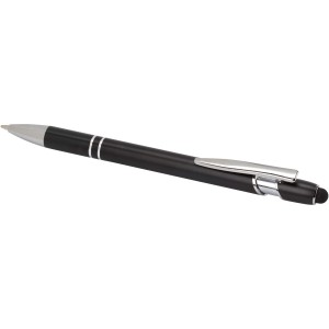 Kish ballpoint pen with silver finish (blue ink), Solid blac (Metallic pen)