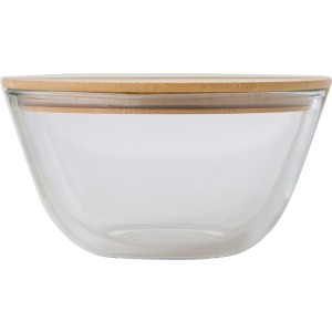 Glass salad bowl Isabeau, Brown/Khaki (Kitchen glass)