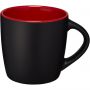 Riviera 340 ml ceramic mug, solid black,Red