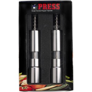 Stainless steel salt and pepper mill Annalena, silver (Metal kitchen equipments)