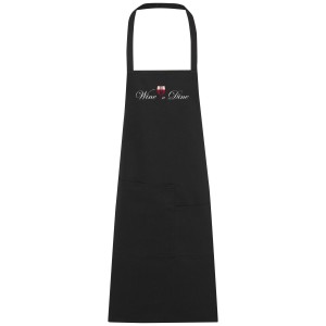 Khana 280 g/m2 cotton apron, Solid black (Apron)