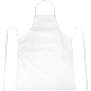 Reeva 100% cotton apron with tie-back closure, White (Apron)