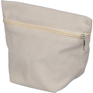 Corduroy zippered cosmetic pouch Tia, beige <font size=1>[ENG]</font>