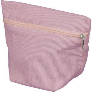 Corduroy zippered cosmetic pouch Tia, pastel pink <font size=1>[ENG]</font>