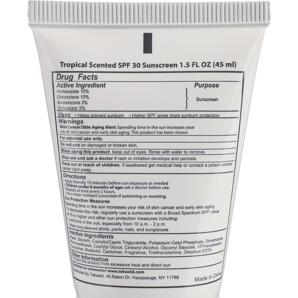 PE sunscreen tube Maelis, white (Körperpflegeprodukte)