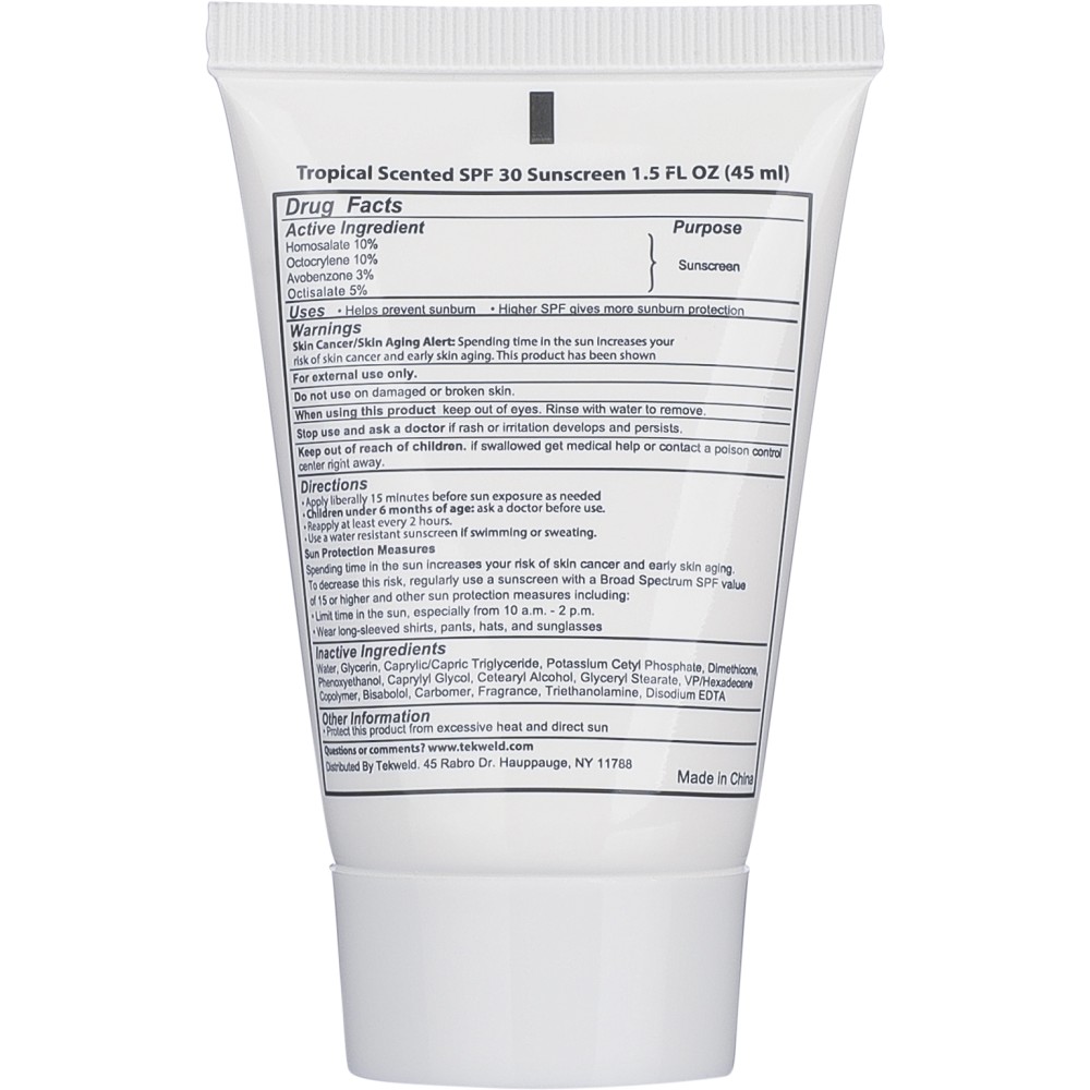 PE sunscreen tube Maelis, white (Körperpflegeprodukte)