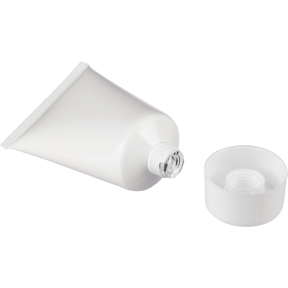 PE sunscreen tube Maelis, white (Körperpflegeprodukte)