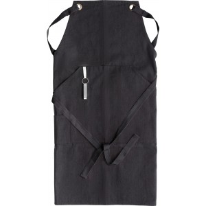Schrze aus Polyester und Baumwolle Liana, Schwarz