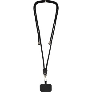 Kubi phone lanyard, Solid black (Lanyard, armband, badge holder)