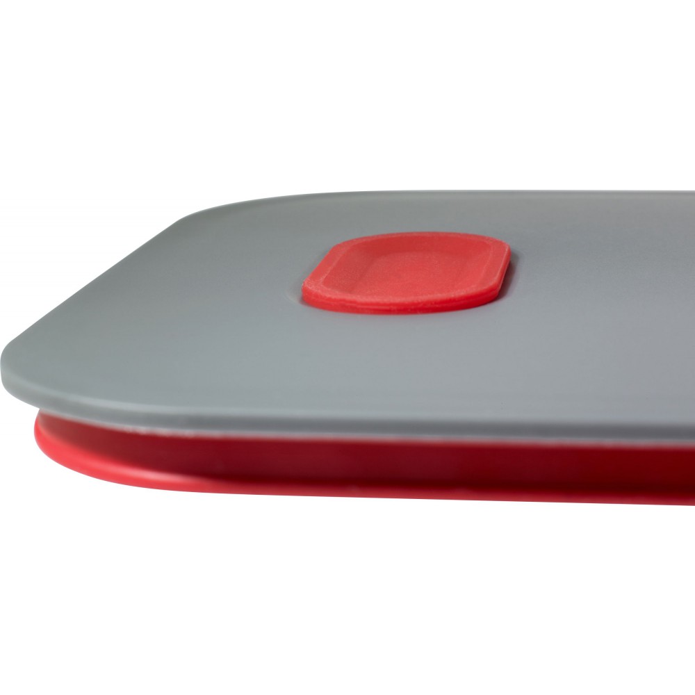 Brotdose(850 ml) aus Silikon und Kunststoff Veronica, Rot (Küchenutensilien aus Kunststoff)