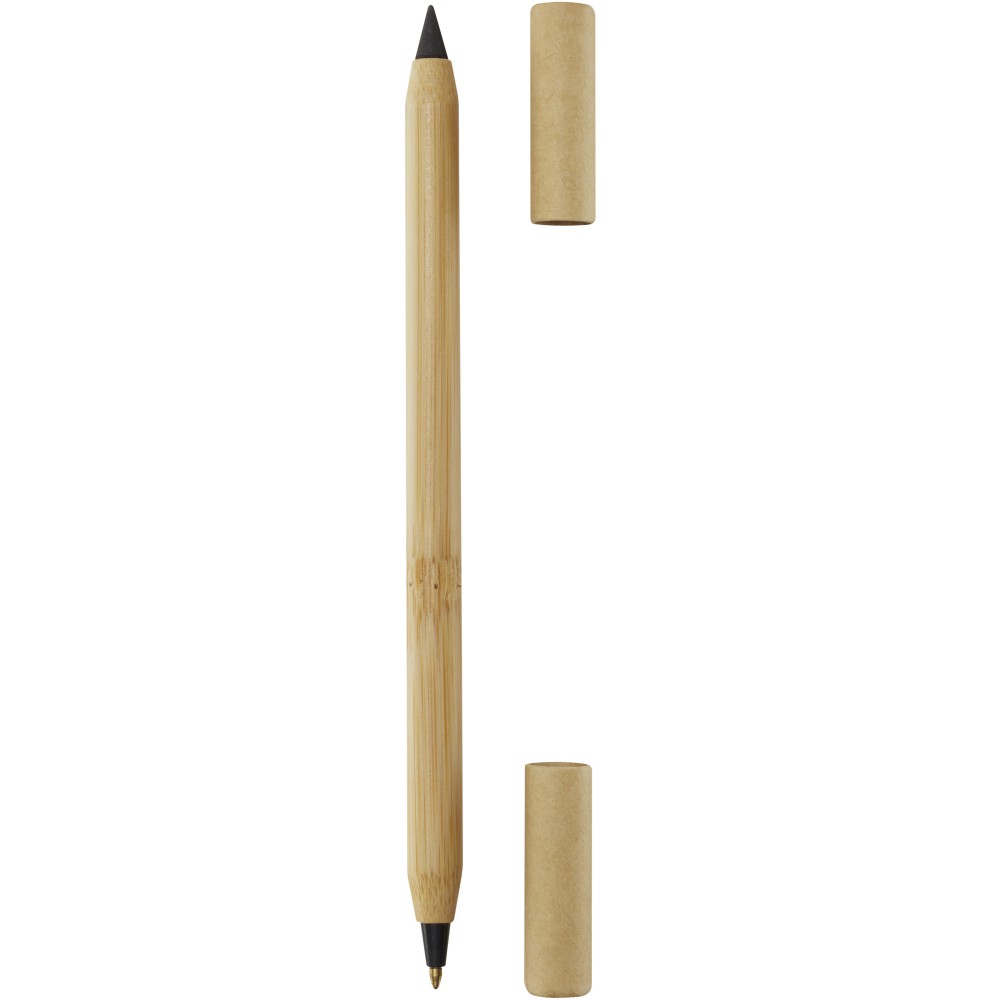 Samambu Bambus Duo Kugelschreiber, natur (Kugelschreiber aus Holz, Bambus, Karton)