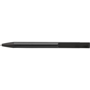 Kugelschreiber 'Dual' aus Aluminium, Schwarz (Metallkugelschreiber)