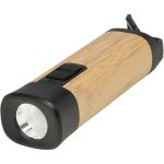 Kuma bamboo/RCS recycled plastic torch with carabiner, Natur (10457006)