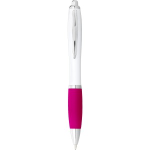 Nash Kugelschreiber weiß mit farbigem Griff, weiss, rosa