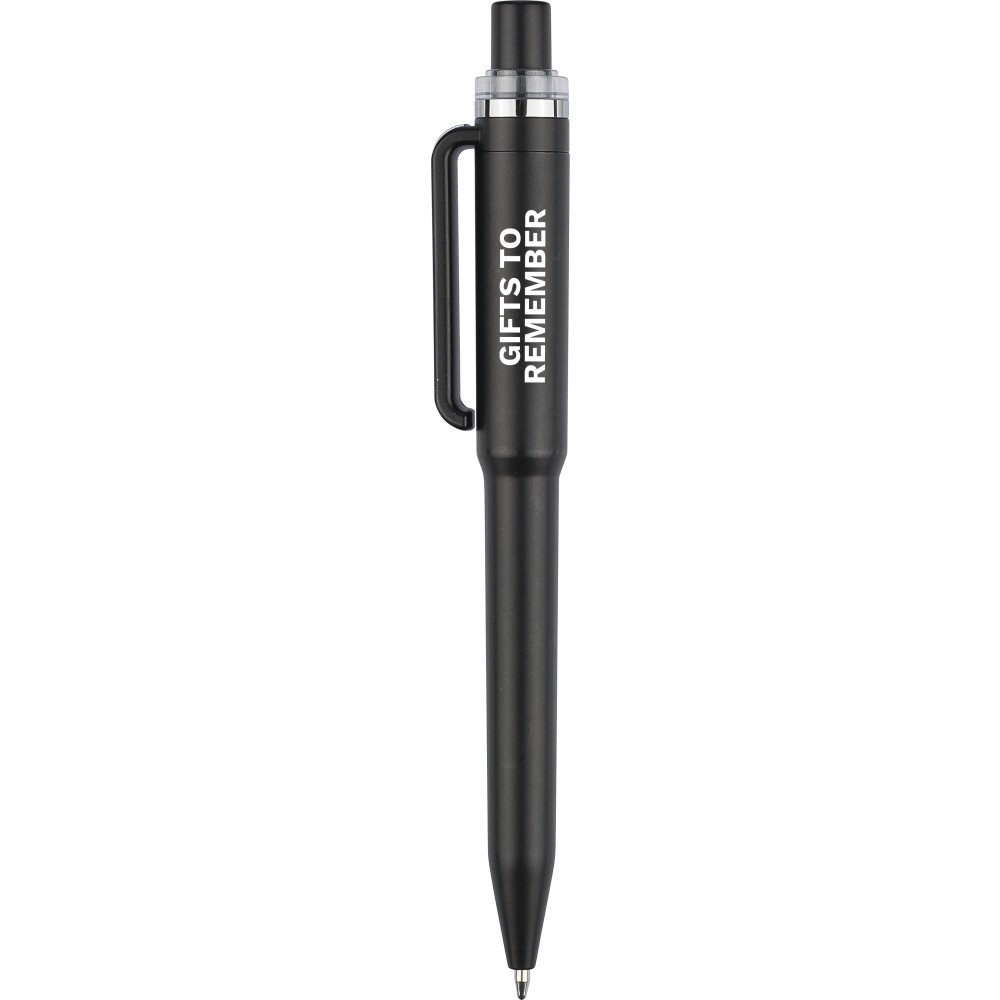 Recycled ABS ballpen Zephyra, black (Kunststoffkugelschreiber)