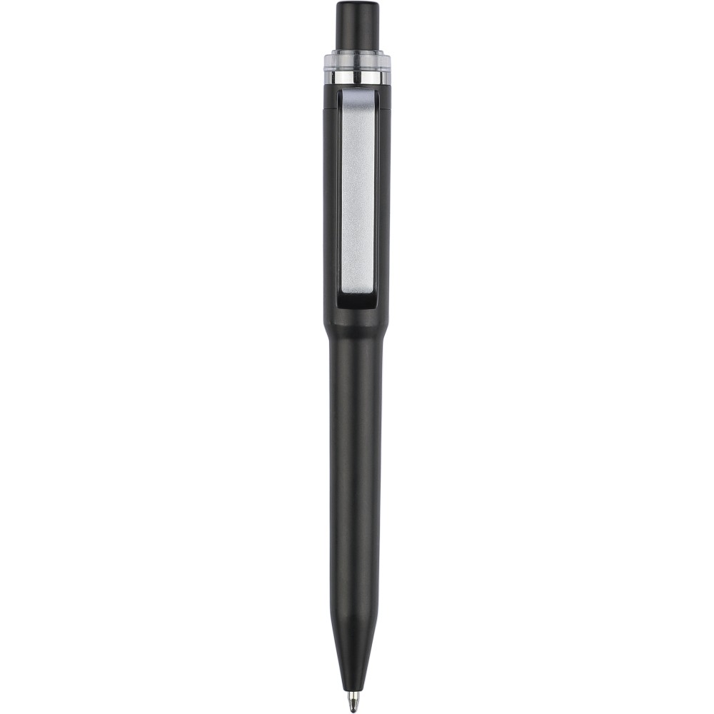 Recycled ABS ballpen Zephyra, black (Kunststoffkugelschreiber)