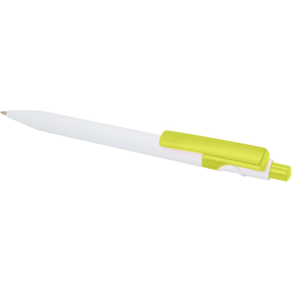 Unica recycled plastic ballpoint pen (blue ink), Lime green (Kunststoffkugelschreiber)