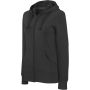 LADIES' FULL ZIP HOODED SWEATSHIRT, Black