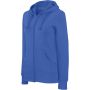 LADIES' FULL ZIP HOODED SWEATSHIRT, Light Royal Blue