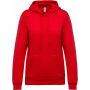 LADIES? HOODED SWEATSHIRT, Red