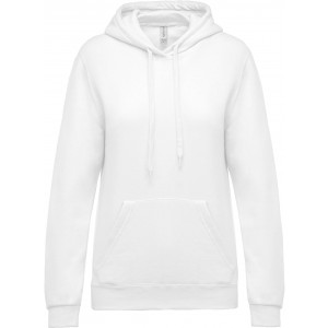 LADIES? HOODED SWEATSHIRT, White (Pullovers)