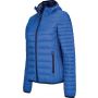 LADIES' LIGHTWEIGHT HOODED PADDED JACKET, Light Royal Blue