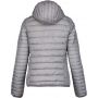 LADIES' LIGHTWEIGHT HOODED PADDED JACKET, Marl Silver