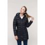 LADIES' LIGHTWEIGHT HOODED PADDED PARKA, Black