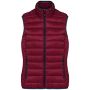 LADIES' LIGHTWEIGHT SLEEVELESS FAKE DOWN JACKET, Wine