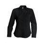 LADIES' LONG-SLEEVED COTTON POPLIN SHIRT, Black