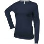 LADIES' LONG-SLEEVED CREW NECK T-SHIRT, Dark Grey