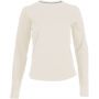 LADIES' LONG-SLEEVED CREW NECK T-SHIRT, Light Sand