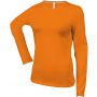 LADIES' LONG-SLEEVED CREW NECK T-SHIRT, Orange